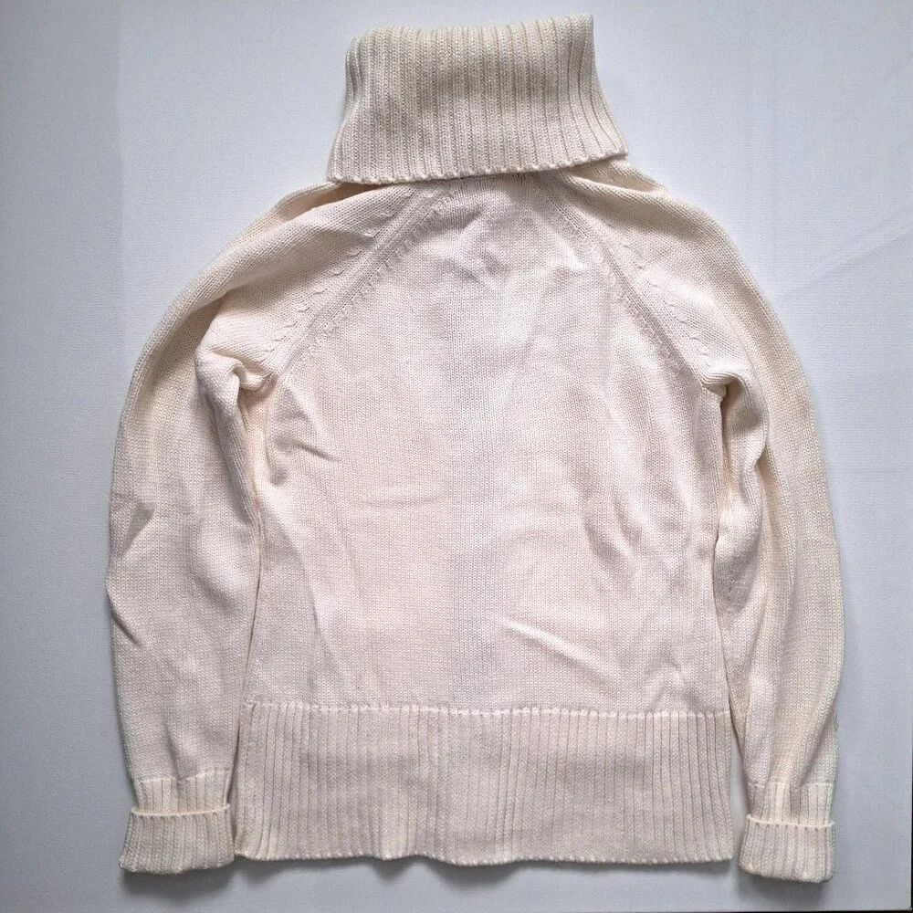 Banana Republic 100% Cotton Cream Cardigan with Pockets - Picture 2 of 8